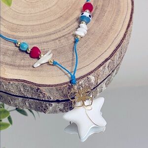 Colorful Beaded Necklace with Star Pendant